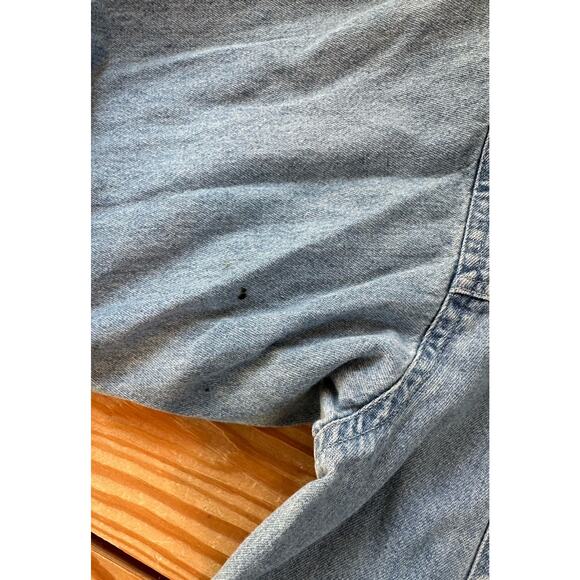 Vintage M&M’s Button Up Denim Shirt Size XL Blue Embroidered Laughing It Up - Picture 9 of 10